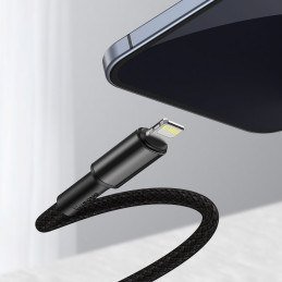 
Kabelis iPhone USB-C - Žaibiškas greitas įkrovimas 20W 1m - juodas
