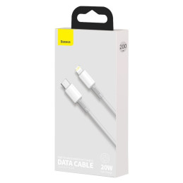 
Kabelis iPhone USB-C - Žaibiškai greitas įkrovimas 20W 2m - baltas
