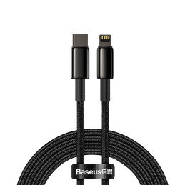 
Kabelis iPhone USB-C – Žaibiškai greitas įkrovimas 20W 2m – visas juodas
