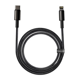 
Kabelis iPhone USB-C – Žaibiškai greitas įkrovimas 20W 2m – visas juodas
