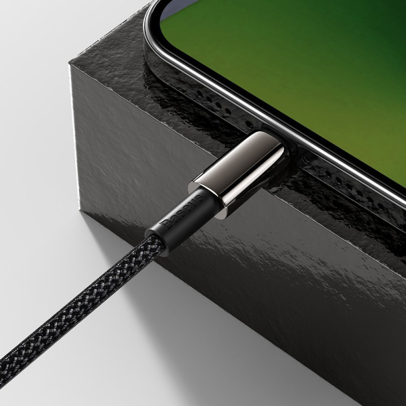 Kabelis iPhone USB-C – Žaibiškai greitas įkrovimas 20W 2m – visas juodas