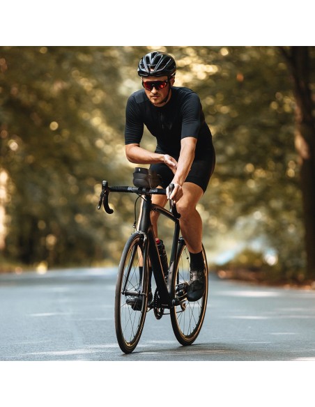 Dviračio vairo krepšys su telefono dėklu 1 l juodas