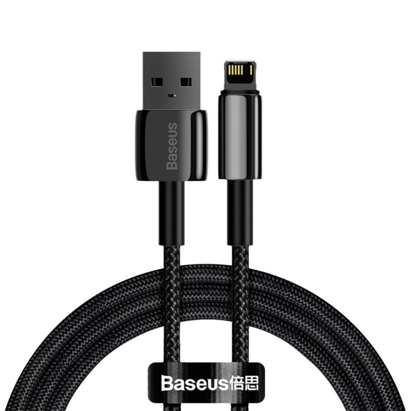 
Pintas kabelis iPhone USB - Lightning 1m - visas juodas
