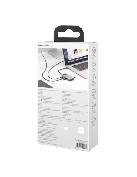 
4 viename daugiafunkcis HUB Metal Gleam USB-C į USB-C maitinimo tiekimas HDMI USB 3.2 USB 2.0
