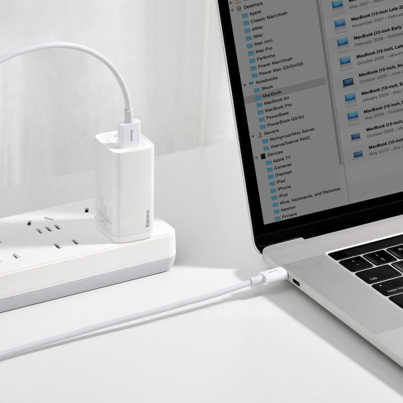 Superior USB – USB-C laidas 66W 6A 1m – baltas