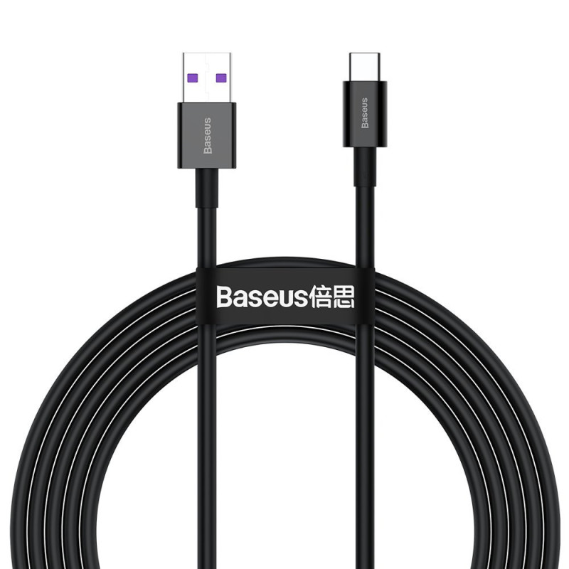
Puikus Huawei USB laidas – USB-C 11V / 6A SuperCharge 2m – juodas
