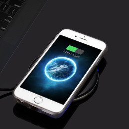 „Qi Lightning“ belaidžio įkrovimo adapterio indukcinis padėklas baltas