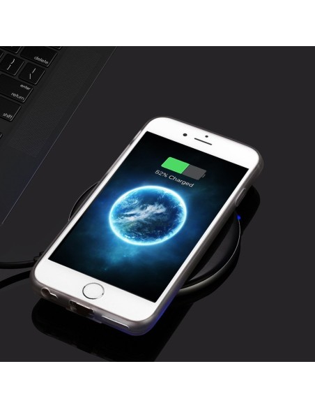 „Qi Lightning“ belaidžio įkrovimo adapterio indukcinis padėklas baltas