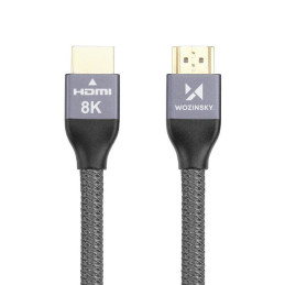 
Tvirtas ir patvarus HDMI 2.1 8K/ 4K/ 2K pintas kabelis 2m – sidabrinis
