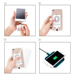 „Qi Lightning“ belaidžio įkrovimo adapterio indukcinis padėklas baltas