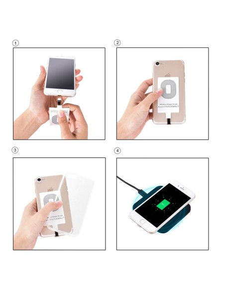 „Qi Lightning“ belaidžio įkrovimo adapterio indukcinis padėklas baltas