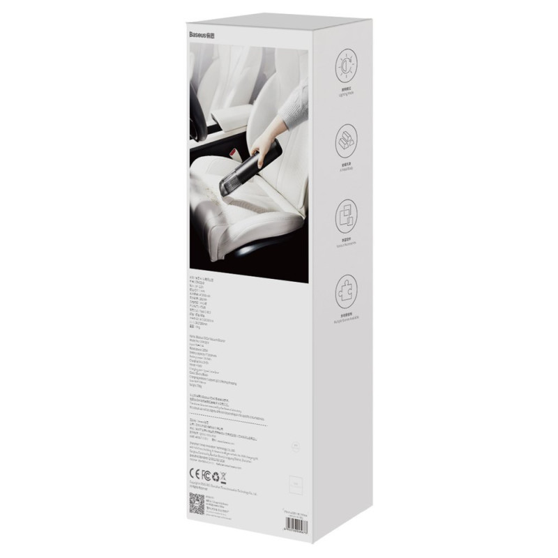 Baseus A3 akumuliatorinis automobilinis dulkių siurblys 135W - juodas
