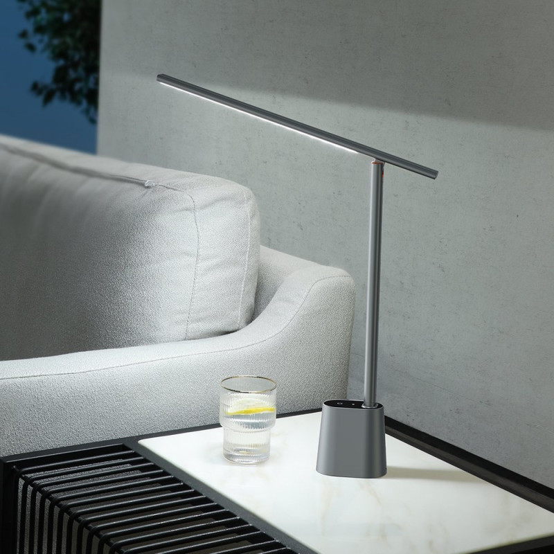 Smart Eye belaidė LED stalinė naktinė lempa 2200mAh - pilka