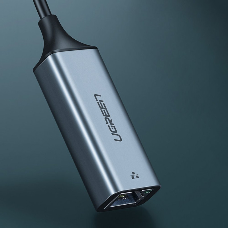 Išorinė RJ45 LAN tinklo plokštė – USB-C 1 Gigabit Ethernet – pilka