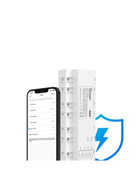 Išmanusis jungiklis energijos suvartojimo matuoklis WiFi Ethernet SPM-4Relay Išmanusis jungiklis energijos suvartojimo matuoklis WiFi Ethernet SPM-4Relay