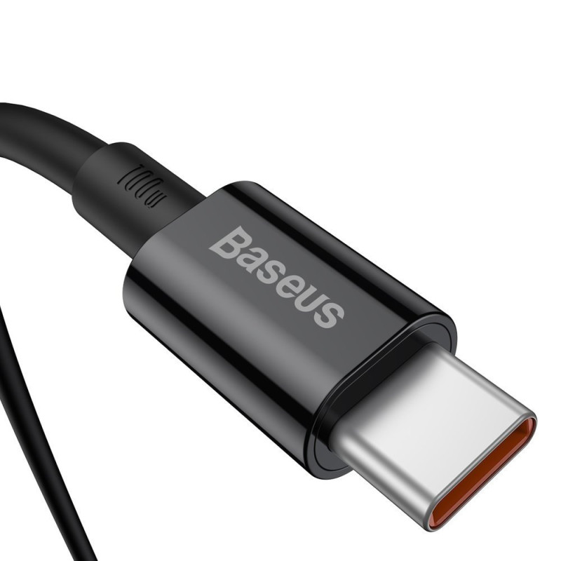 Puikus USB-C – USB-C greito įkrovimo laidas 100W 5A 2m – juodas