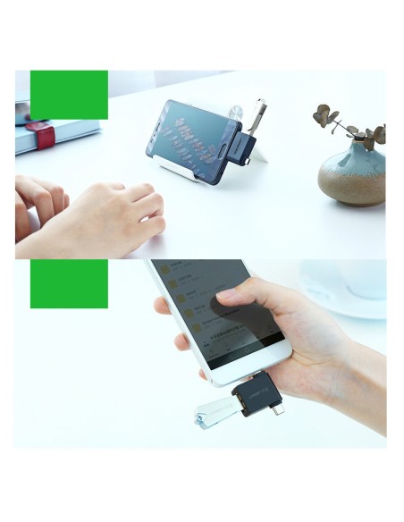 2in1 USB į USB-C / mikro USB OTG adapteris – juodas
 
2in1 USB į USB-C / mikro USB OTG adapteris – juodas