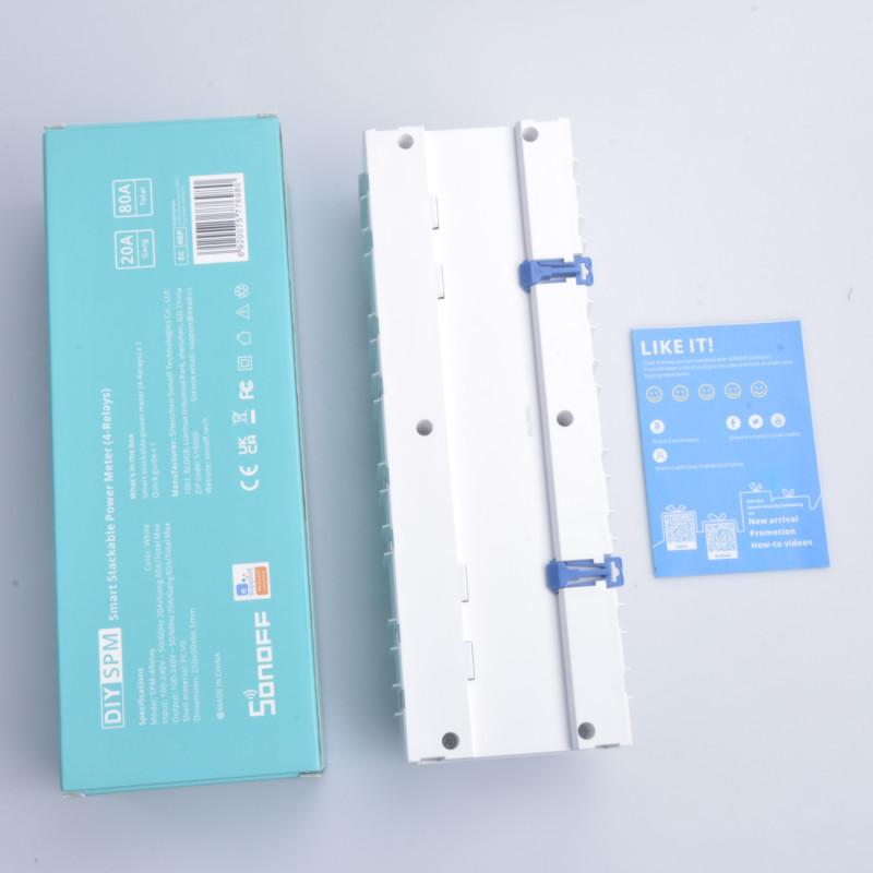 Išmanusis jungiklis energijos suvartojimo matuoklis WiFi Ethernet SPM-4Relay