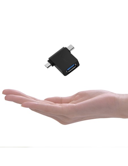 2in1 USB į USB-C / mikro USB OTG adapteris – juodas
 
2in1 USB į USB-C / mikro USB OTG adapteris – juodas