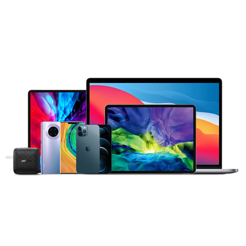 
2x USB-C 66W Power Delivery 3.0 Quick Charge 4.0 sieninis įkroviklis – juodas
