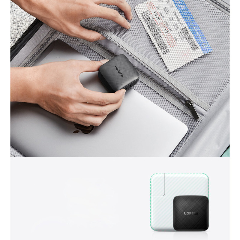 
2x USB-C 66W Power Delivery 3.0 Quick Charge 4.0 sieninis įkroviklis – juodas
