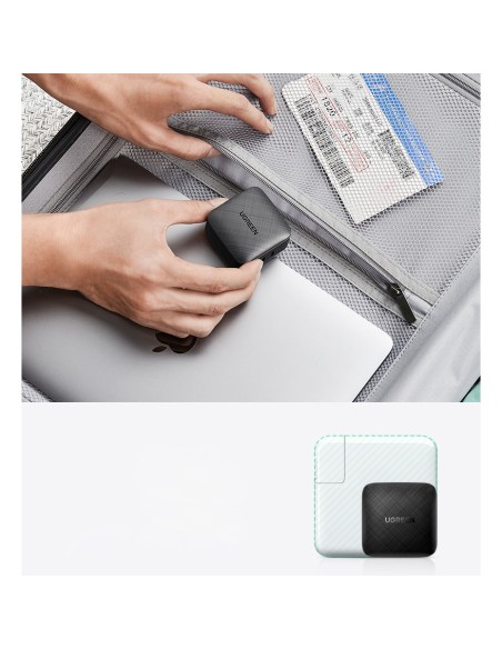 
2x USB-C 66W Power Delivery 3.0 Quick Charge 4.0 sieninis įkroviklis – juodas
