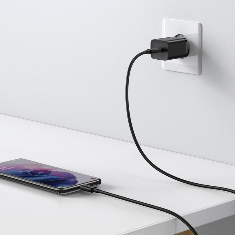 
Itin greitas USB-C 25W Power Delivery Quick Charge įkroviklis – juodas
