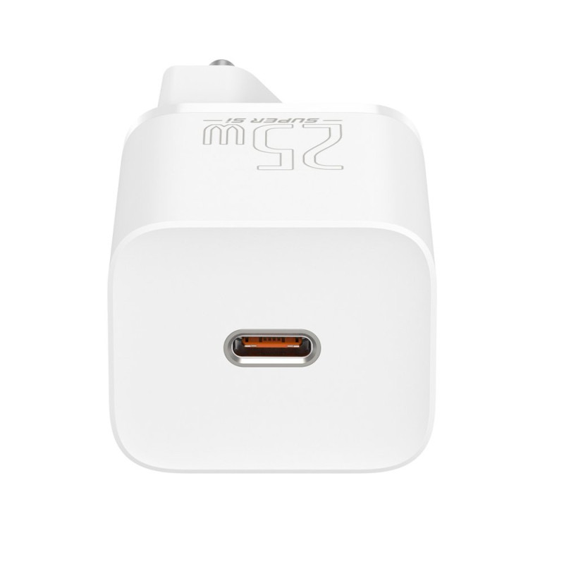 Itin greitas USB-C 25 W maitinimo tiekimo greito įkrovimo įkroviklis – baltas