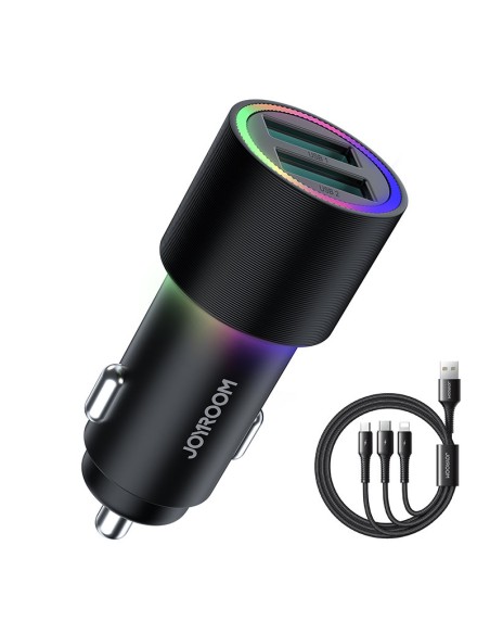 2x USB automobilinis įkroviklis + 3in1 USB-C / mikro USB / Lightning laidas 1,2 m - juodas
 
2x USB automobilinis įkroviklis + 3in1 USB-C / mikro USB / Lightning laidas 1,2 m - juodas