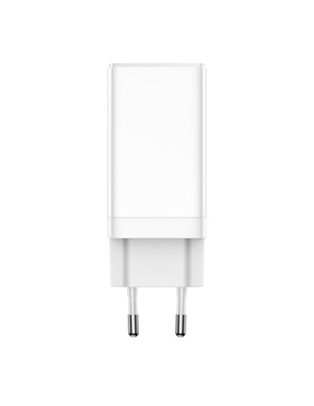 
GaN3 PRO greitas universalus sieninis įkroviklis 2x USB-C / USB + USB-C laidas 65W - baltas
