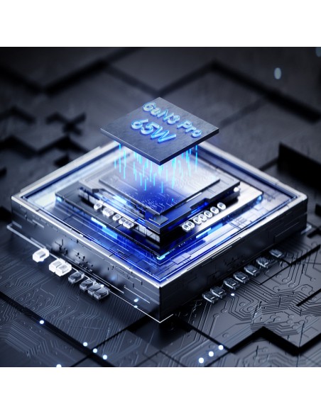 
GaN3 PRO greitas universalus sieninis įkroviklis 2x USB-C / USB + USB-C laidas 65W - baltas
