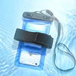 
Vandeniui atsparus telefono dėklo dėklas su PVC apyranke – skaidrus
