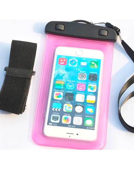 Neperšlampamas telefono dėklas su PVC apyranke – rožinė
 
Neperšlampamas telefono dėklas su PVC apyranke – rožinė