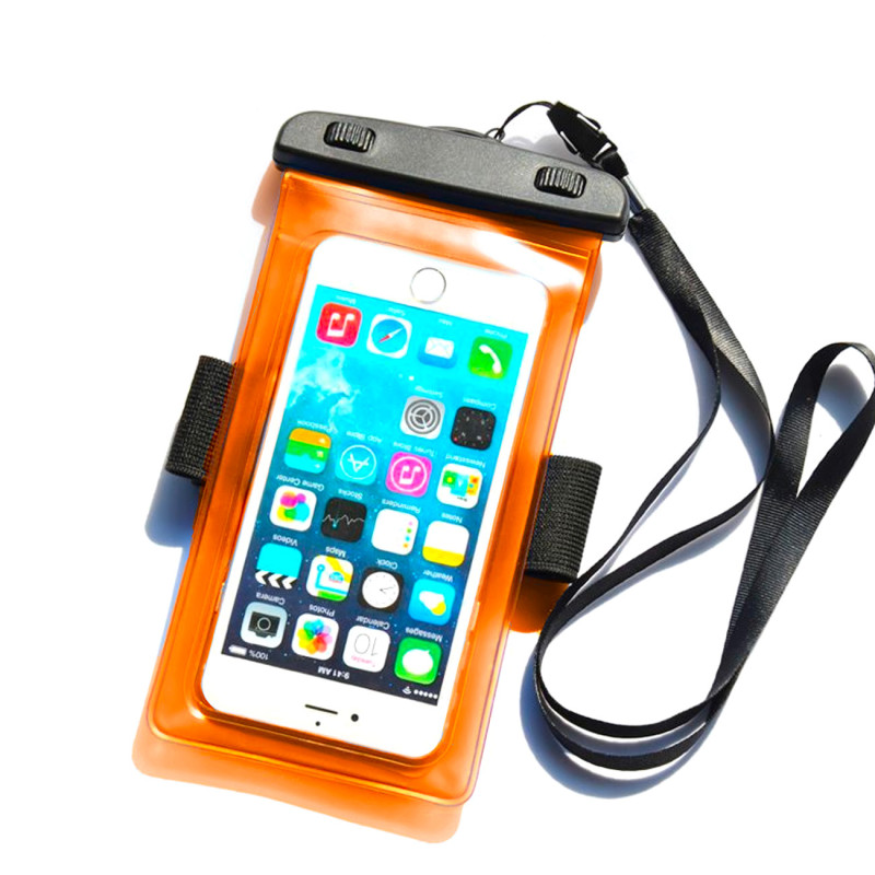 Vandeniui atsparus telefono dėklas su PVC apyranke - oranžinė
Vandeniui atsparus telefono dėklas su PVC apyranke - oranžinė