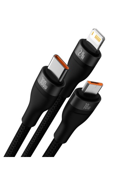 3in1 USB į USB-C / iPhone Lightning / mikro USB laidas 1,2 m - juodas
 
3in1 USB į USB-C / iPhone Lightning / mikro USB laidas 1,2 m - juodas