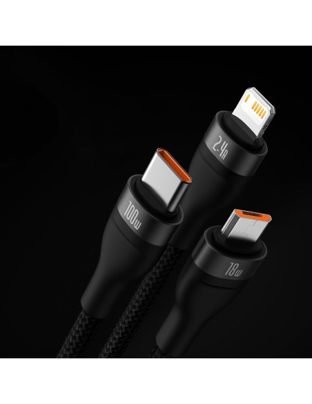 3in1 USB į USB-C / iPhone Lightning / mikro USB laidas 1,2 m - juodas
 
3in1 USB į USB-C / iPhone Lightning / mikro USB laidas 1,2 m - juodas