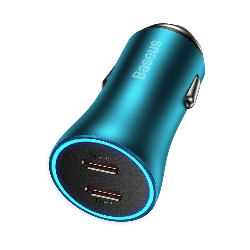 
Golden Contactor Pro 2x USB-C 40W automobilinis įkroviklis - mėlynas

