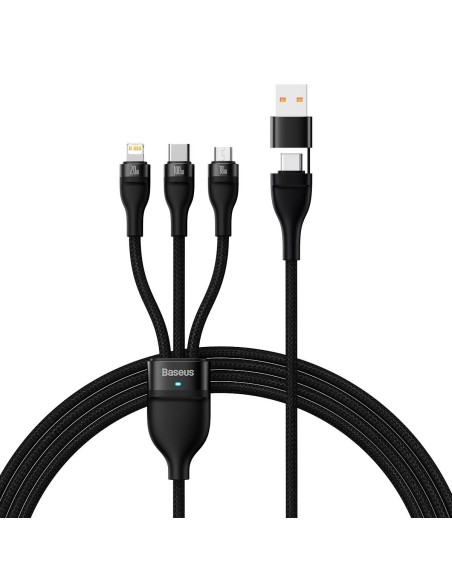 Kabelis 4in1 USB+USB-C į USB-C / iPhone Lightning / micro USB 1,2m – juodas
 
Kabelis 4in1 USB+USB-C į USB-C / iPhone Lightning / micro USB 1,2m – juodas