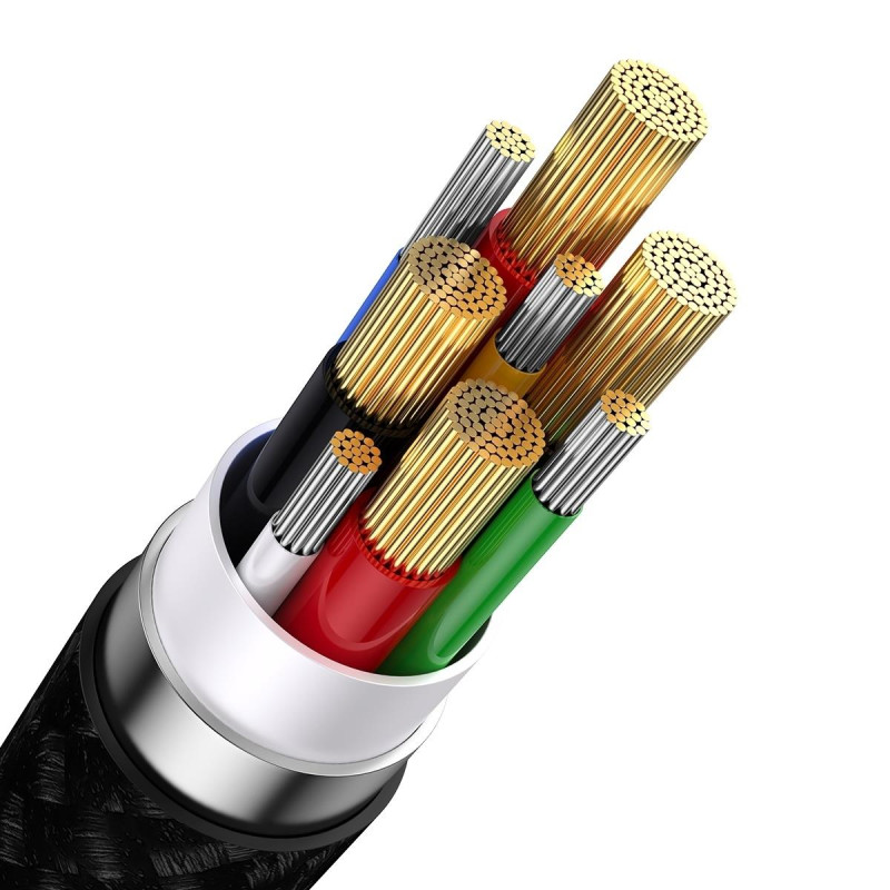 Kabelis 4in1 USB+USB-C į USB-C / iPhone Lightning / micro USB 1,2m – juodas