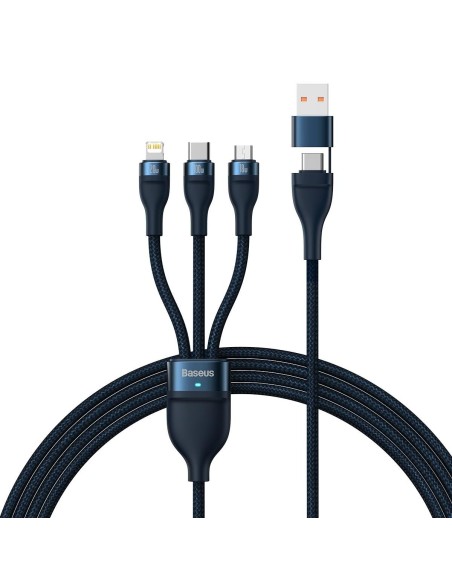 Kabelis 4in1 USB+USB-C prie USB-C / iPhone Lightning / micro USB 1,2m – mėlynas
 
Kabelis 4in1 USB+USB-C prie USB-C / iPhone Lightning / micro USB 1,2m – mėlynas