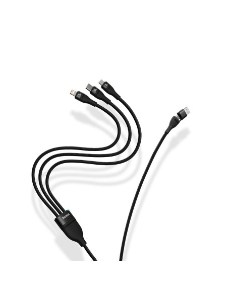 Kabelis 4in1 USB+USB-C prie USB-C / iPhone Lightning / micro USB 1,2m – mėlynas
 
Kabelis 4in1 USB+USB-C prie USB-C / iPhone Lightning / micro USB 1,2m – mėlynas