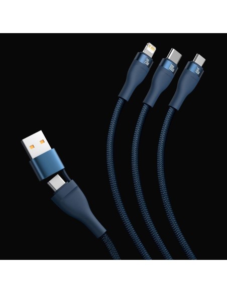 Kabelis 4in1 USB+USB-C prie USB-C / iPhone Lightning / micro USB 1,2m – mėlynas
 
Kabelis 4in1 USB+USB-C prie USB-C / iPhone Lightning / micro USB 1,2m – mėlynas