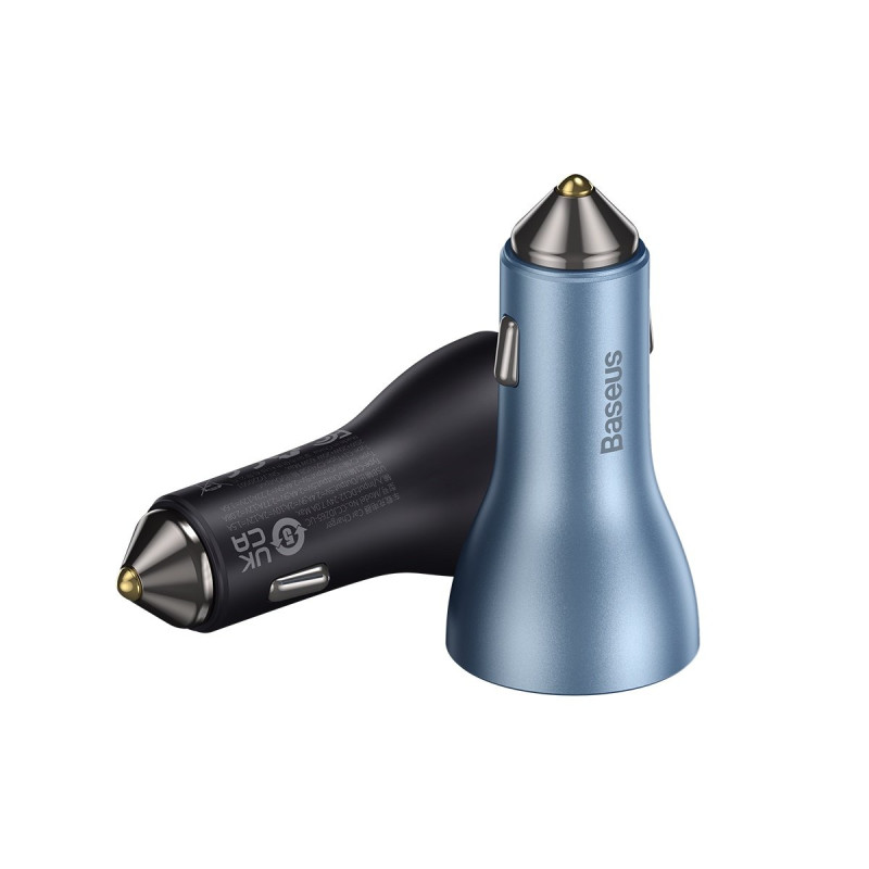 
PRO USB-A + 2x USB-C 65W QC4.0 automobilinis įkroviklis - mėlynas
