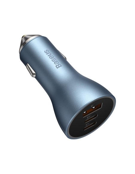
PRO USB-A + 2x USB-C 65W QC4.0 automobilinis įkroviklis - mėlynas
