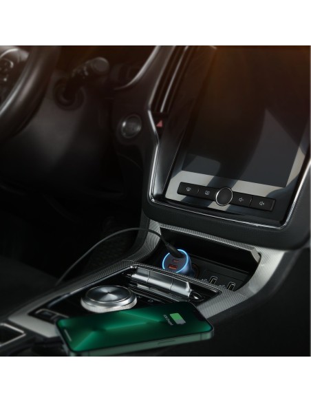 
PRO USB-A + 2x USB-C 65W QC4.0 automobilinis įkroviklis - mėlynas
