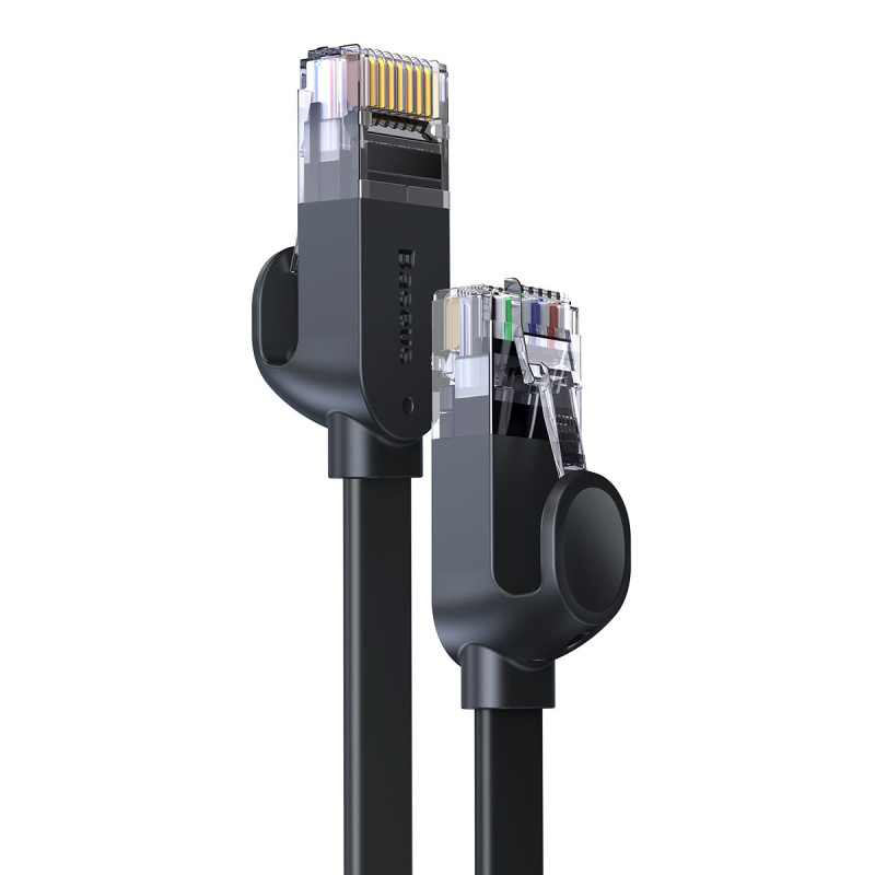 Patchcord RJ45 Speed Six plokščias tinklo kabelis 1000Mbps 2m - juodas