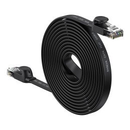 
Patchcord RJ45 Speed Six plokščias tinklo kabelis 1000Mbps 15m - juodas
