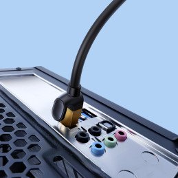 
Greitas RJ45 CAT 7 10Gbps pataisymo laido tinklo kabelis 1m - juodas
