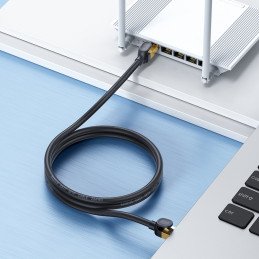 
Greitas RJ45 CAT 7 10Gbps pataisymo laido tinklo kabelis 1m - juodas
