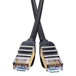 
Greitas RJ45 CAT 7 10Gbps pataisymo laido tinklo kabelis 3m - juodas
